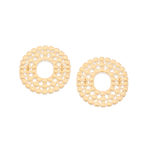 Maxi brinco folheado a ouro -526944-Rommanel