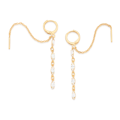 Brinco argola versátil com zircônia -526995-Rommanel