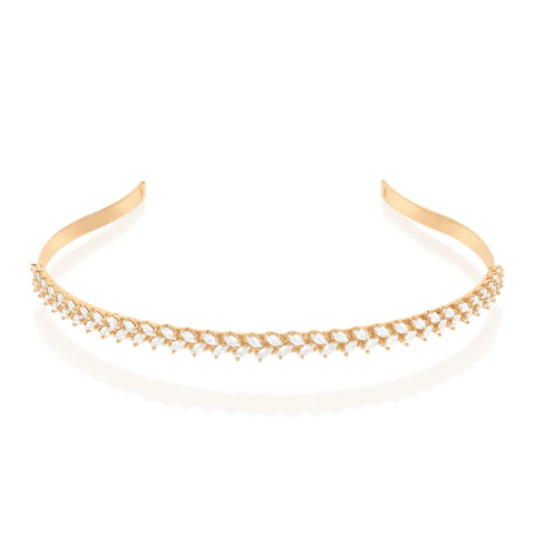 Tiara com zircônias - Branco-532318-Rommanel