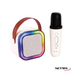 Mini parlante Karaoke Luminoso + Mic NETMAK