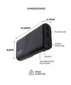 POWER BANK GADNIC 22000 MAH - comprar online