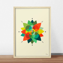 Mandala Girasol - Serie Botánica Geométrica - comprar online