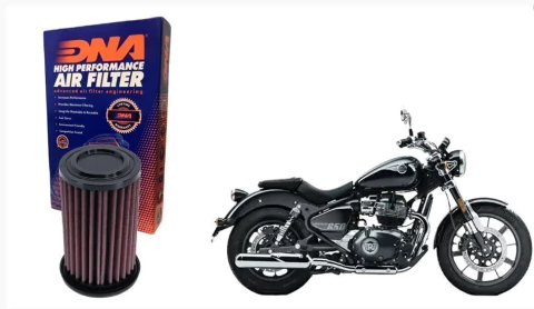 FILTRO DE AR MODELO ESPORTIVO DNA AIR FILTERS (ROYAL ENFIELD METEOR 650 MODELOS)