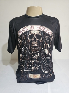 CAMISETA ROTA 13 CUSTOM ESPECIAL 10 ANOS SKULL