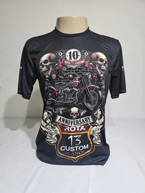 CAMISETA ROTA 13 CUSTOM ESPECIAL 10 ANOS SKULL II