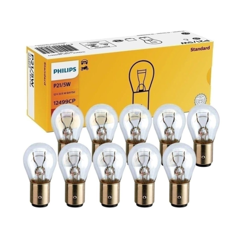 LÂMPADA PHILIPS P21/5W (2 POLOS CRISTAL) UNIVERSAL