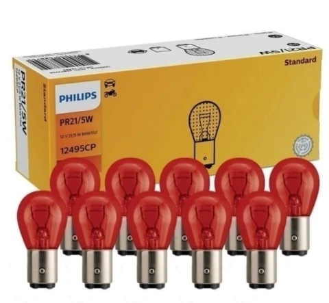 LÂMPADA PHILIPS P21/5W (2 POLOS AMBAR) UNIVERSAL
