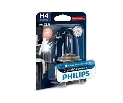 LÂMPADA PHILIPS H4 35/35W CRYSTAL VISION ULTRA (UNIVERSAL)