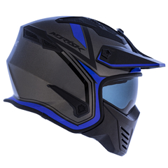 Imagem do CAPACETE NORISK DARTH CINZA FOSCO / AZUL