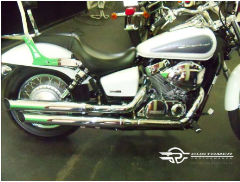 ESCAPAMENTO HONDA SHADOW 750 (CARBURADA) 3" - CORTE LATERAL