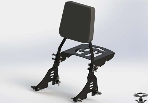 ENCOSTO TRASEIRO DESTACÁVEL COMPLETO (PRETO) SPORTSTER 883/XL 1200