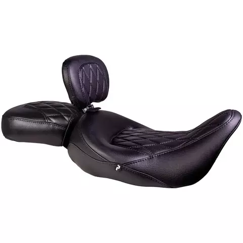 KIT BANCO COMFORT BIPARTIDO COM ENCOSTO DIAMOND - HARLEY DAVIDSON TOURING DE 2008 ATÉ 2023