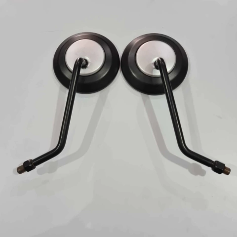 RETROVISOR MODELO CLASSIC UNIVERSAL (PRETO COM DETALHE CINZA)