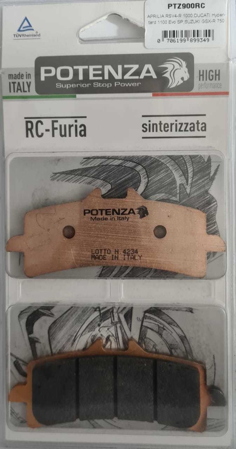 PASTILHA DE FREIO POTENZA BRAKES (DIANTEIRA DUCATI MULTISTRADA 1200 / TRIUMPH DAYTONA 675 )