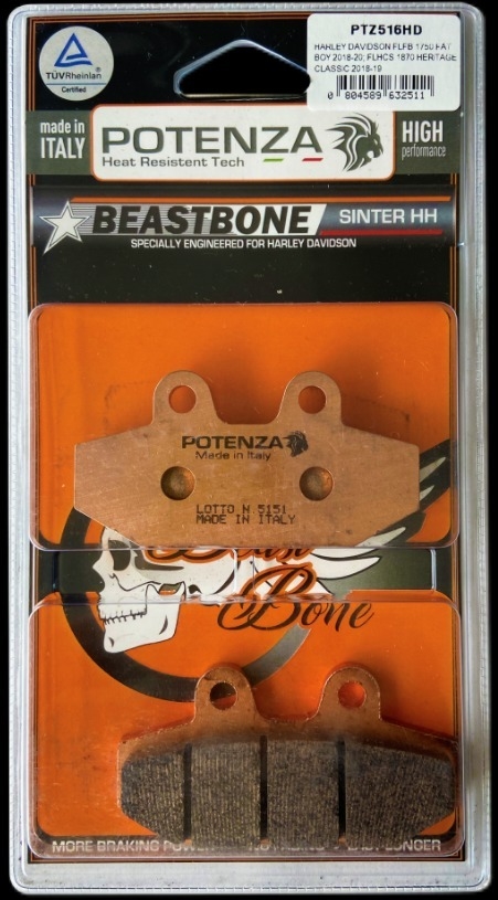 PASTILHA DE FREIO POTENZA BRAKES (TRASEIRA HARLEY DAVIDSON MODELOS)