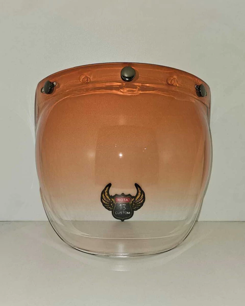 VISEIRA BUBBLE DEGRADÊ MARROM CAPACETE OLD SCHOOL