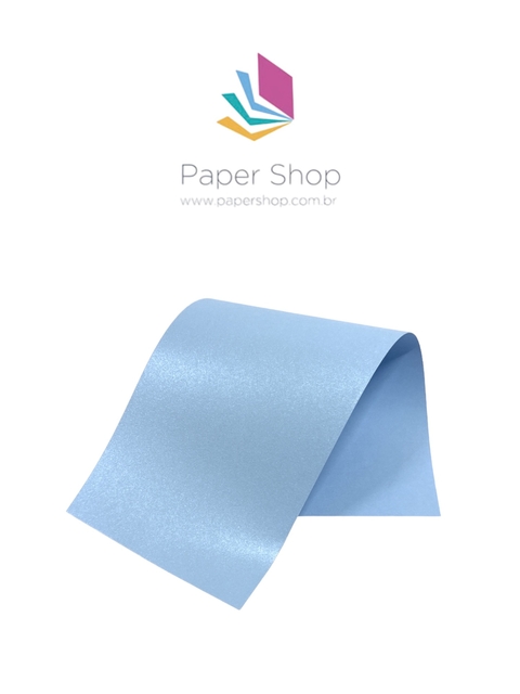 Papel Relux 1 Lado Cotton Blue Perolizado 120g/m2 A4 25 folhas