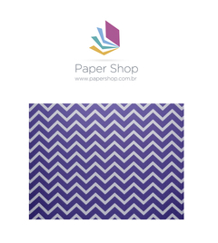 Papel Decor Violet Chevron Branco 180g A4 5 folhas
