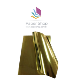 Papel Laminado Ouro Brilho 255g 30,5x30,5cm - 5 folhas
