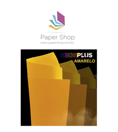 Papel Neon Plus Amarelo 120g/m2 66x96 folha gráfica 1 un