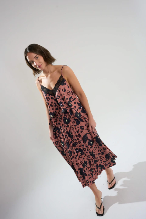 Falda Luis Monkey Print Moca - comprar online
