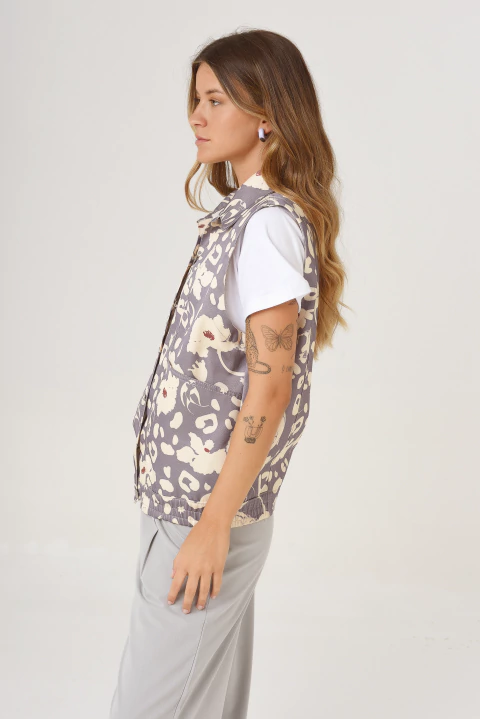 Chaleco Frida Monkey Print Grey - comprar online