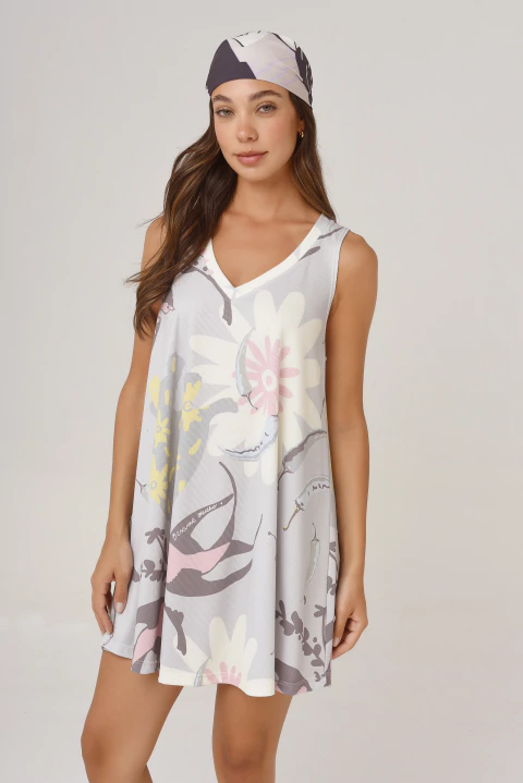 Vestido Kahlo Mucho Mucho Grey - comprar online
