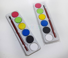 Acuarelas 6 colores x5u.