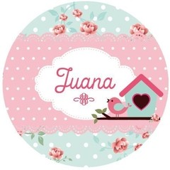 Stickers Nacimiento nena / vintage (STK0392)