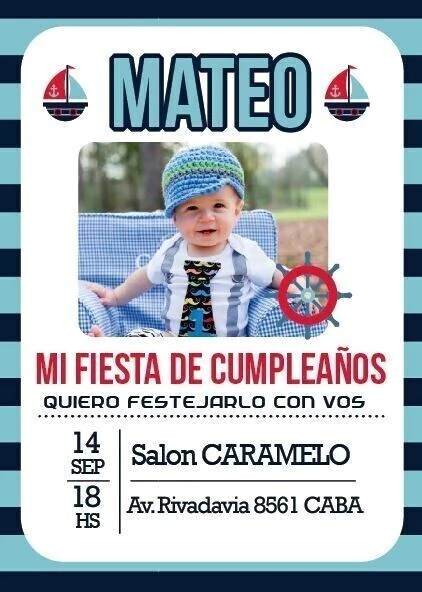 Tarjeta Nene Nautica (TRJF0041)