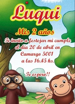 Tarjeta Jorge el curioso (TRJSF0050)