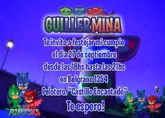 Tarjeta Pj Mask/Heroes en Pijamas (TRJSF0070)