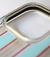 Funda Rayada Celeste con refuerzo Antishock para iPhone 13.
