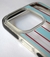 Funda Rayada Celeste con refuerzo Antishock para iPhone 14 Pro Max.
