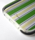 Funda Rayada Verde con bordes antishock y refuerzo de cámara para iPhone 15 Pro Max.