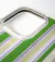 Funda Rayada Verde con refuerzo Antishock para iPhone 13 Pro.