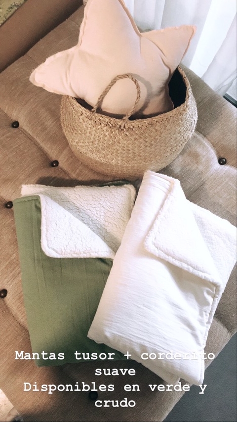 Manta bb Tusor y corderito suave