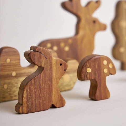 Juego en madera animales del bosque