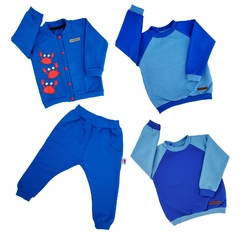 Bomber rústico CANGREJOS DELANTERA azul francia - Pequeño amor