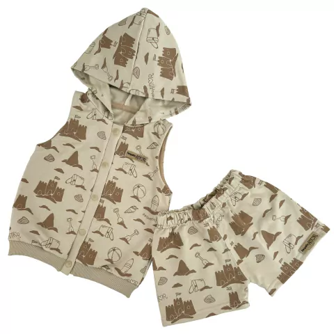 Conjunto chaleco+ short PLAYA arena