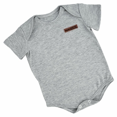 Body liso GRIS MELANGE manga corta (6m) - comprar online