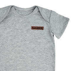 Body liso GRIS MELANGE manga corta (6m) - comprar online