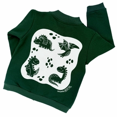 Bomber DINOS CONTRASTE verde pino - comprar online