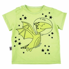 Remera DINO VOLADOR verde wasabi