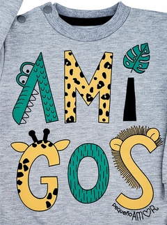 Buzo frisa AMIGOS gris melange en internet