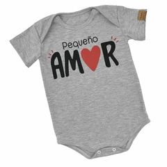 Body PEQUEÑO AMOR gris melange bebés - tienda online