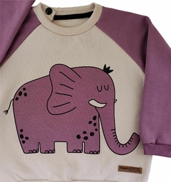 Buzo frisa elefante COMBINADO uva (solo 2a- 8a) - comprar online