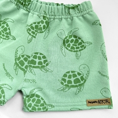 Conjunto chaleco + short TORTUGA verde agua en internet
