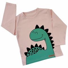 Remera DINO CUELLO LARGO ROSA - comprar online