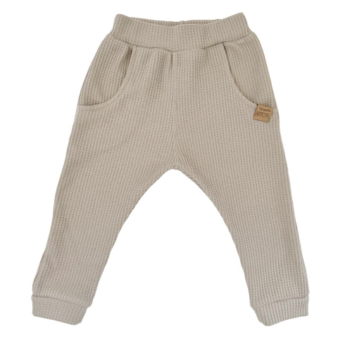 PANTALÓN jogger waffle BEIGE - comprar online